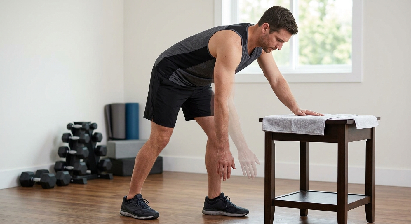 Pendulum stretch for frozen shoulder