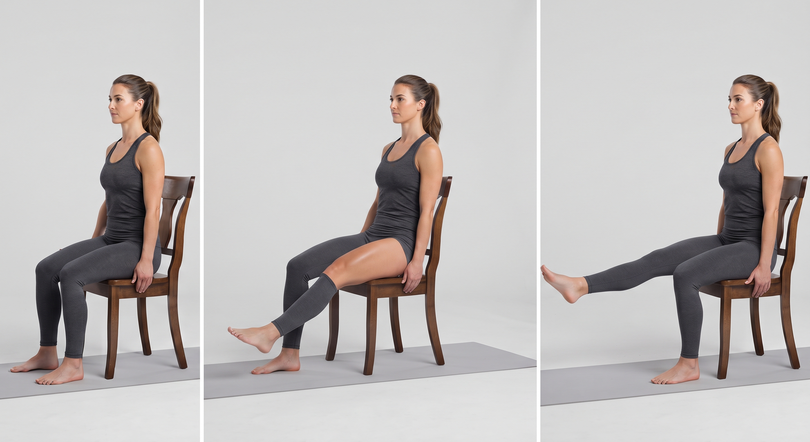 Seated knee extension exercise for knee osteoarthritis